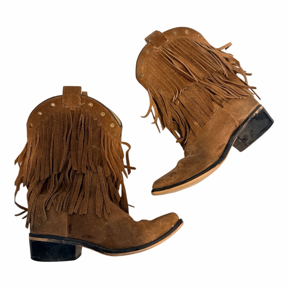 Smoky Mountain Boots Girls Brown Fringe Boots size 13 - Picture 2 of 5